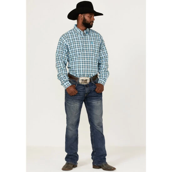 Hot Sale β Cinch Men's Large Plaid Long Sleeve Button-Down Western π Shirt White β¨ - Image 2