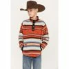 Deals ✔️ Cinch Boys' Southwestern Serape Stripe Print Fleece Pullover Multi 😀