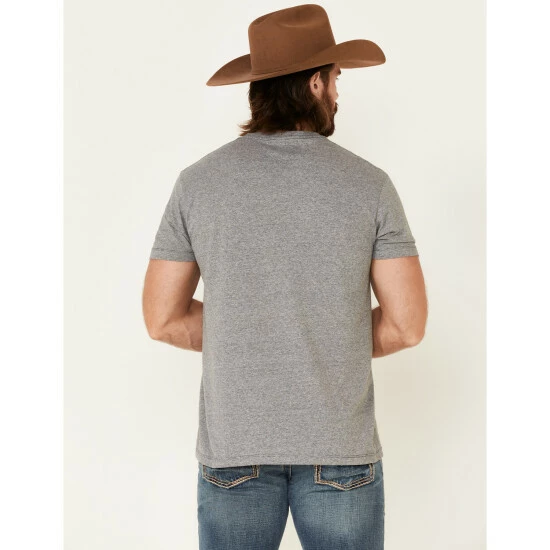 Coupon π Cinch Men's Grey Lead Don't Follow Circle Graphic Short Sleeve T-Shirt βοΈ - Image 4