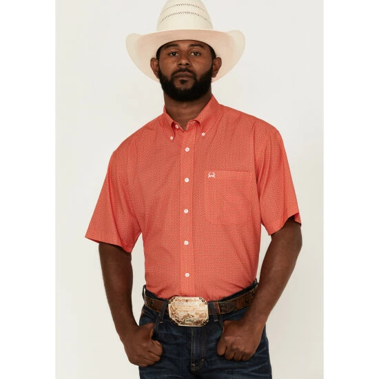 Top 10 π Cinch Men's Arena Flex Red All-Over Print Short Sleeve Button-Down Stretch Western π Shirt π₯°