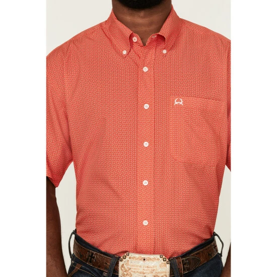 Top 10 π Cinch Men's Arena Flex Red All-Over Print Short Sleeve Button-Down Stretch Western π Shirt π₯° - Image 3