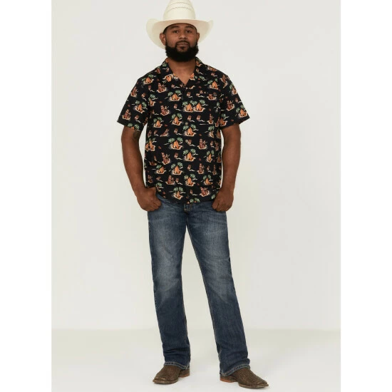 Flash Sale π Cinch Men's Camp Aloha Hawaiian Western π Shirt Black β¨ - Image 2