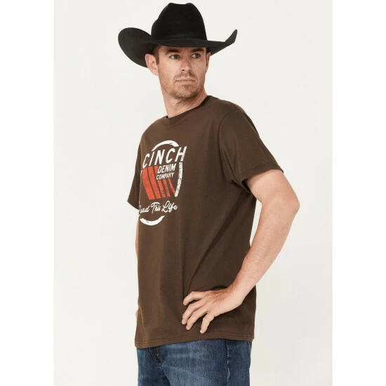 Deals π Cinch Men's Lead This Life Logo Graphic T-Shirt Brown π - Image 2