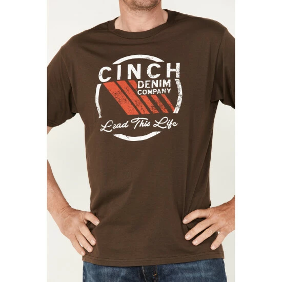 Deals π Cinch Men's Lead This Life Logo Graphic T-Shirt Brown π - Image 3