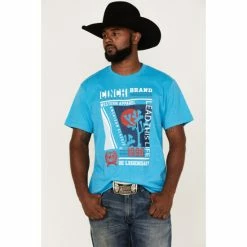 Hot Sale β Cinch Men's Lead This Life Desert Night Graphic Short Sleeve T-Shirt Blue π