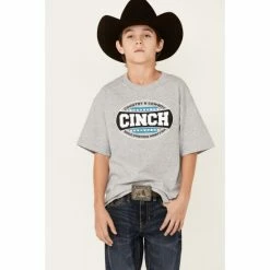 Best deal ❤️ Cinch Boys' Oval Logo Graphic T-Shirt Heather Grey ✔️