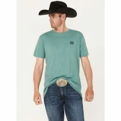 Brand new 💯 Cinch Men's Outdoors Bison Back Logo Graphic Short Sleeve T-Shirt Heather Green 🔔