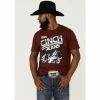 Top 10 👏 Cinch Men's 👖 Jeans 96' Mountain Graphic T-Shirt Heather Red ⭐