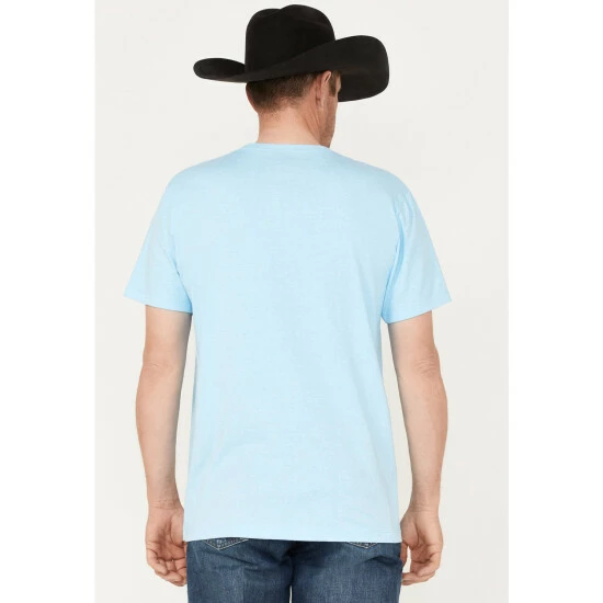 Best deal π€© Cinch Men's Pioneers & Patriots Scenic Graphic Short Sleeve T-Shirt Heather Blue π - Image 4