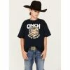 Outlet ⌛ Cinch Boys' Best In The West Logo Graphic T-Shirt Navy 🤩