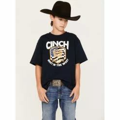Outlet โ Cinch Boys' Best In The West Logo Graphic T-Shirt Navy ๐คฉ