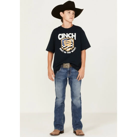 Outlet β Cinch Boys' Best In The West Logo Graphic T-Shirt Navy π€© - Image 2