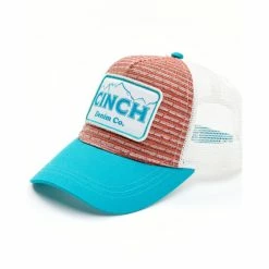 Best Pirce 🧨 Cinch 👩 Women's Multi Braided Straw Logo Patch Mesh-Back Trucker Cap Purple 🥰